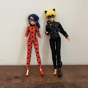 Lot 2‎ Miraculous Ladybug Cat Noir Doll Action Figures Bundle Set Toys Figurines